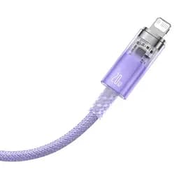 Кабель Baseus Explorer Series Fast Charging Cable with Smart Temperature Control Type-C to iP 20W 1 м Purple - мініатюра 3