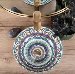 Умивальник Rea Aztec 40x40 blue (REA-U7501), Глянцева - мініатюра 3