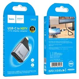 Адаптер перехідник Hoco UA33 Type-C to HDTV metal grey - мініатюра 8
