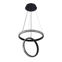 Люстра стельова LED Levistella 7871222 (400+300) BK, 40W, чорний, сучасний стиль
