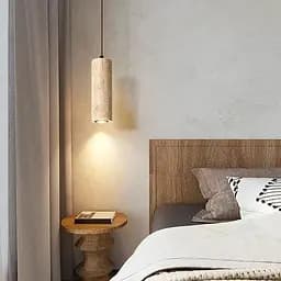 Світильник із підвісним циліндричним травертиновим корпусом Ø6.5х23 см Line F ST004-65 x 230