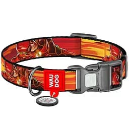 Нашийник для собак Waudog Nylon з QR паспортом Швидкість Флеша р.XL 25 мм 37-58 см (283-1080)