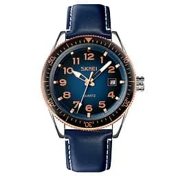 Skmei 9232LRGBU Rose-Gold Blue Leather