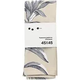 Тканинна серветка МВМ My Home (MVM) Тоскана бежевий з принтом 45 x 45 см (KT-21 BEIGE/PRINT)