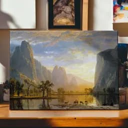 Інтер'єрна картина Долина Йосеміті, Альберт Бірштадт, Albert Bierstadt, репродукція картини, 60×90 см (id7003) - мініатюра 3