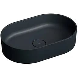 Умивальник Omnires Ovo 55x36 black lava OVOUNBLV, Чорний матовий