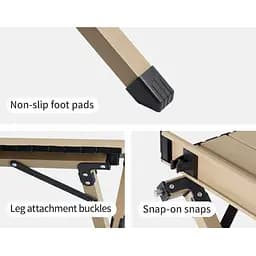 Складаний стіл Naturehike Star Jane T01 CNK2550JJ018, 119х60 см, вуглецева сталь, чорний - мініатюра 4