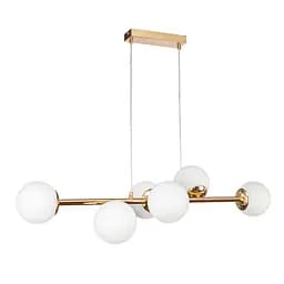 Люстра стельова LED Levistella 752101-6(1010) GD+WH, 6 плафонів, золото/білий, сучасний стиль