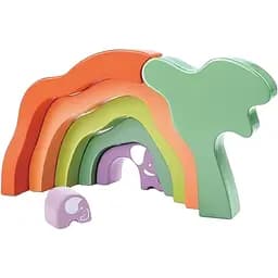 Деревянная пирамидка Hape Слоненок (E0489)