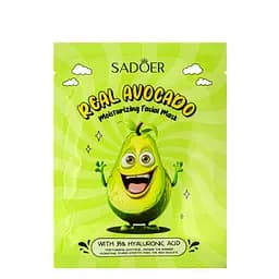 Маска для шкіри обличчя зволожувальна Sadoer Real Avocado тканинна 25g (SD34694)