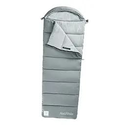Спальник Naturehike M180 (NH20MSD02) +12°C - с капюшоном - правый - серый