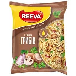 Вермішель Reeva швидкого приготування зі смаком грибів 60 г (918546)