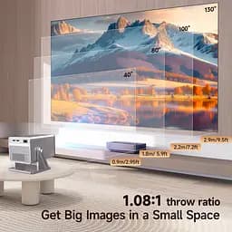 Мультимедійний смарт-проектор з автофокусом Magcubic X7 Android 14, chip H726, 8K24fps, 2GB/16GB домашній кінотеатр Silver (19343) - мініатюра 7