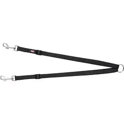 Поводок-сворка для двух собак Trixie Premium, нейлон, XS-M, 40-70х1.5 см, черный