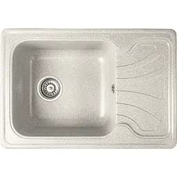 Гранітна кухонна мийка Romzha Rasa 64 Gri (802) з крилом