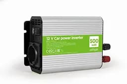 Автомобільний інвертор 500 Вт, EnerGenie, Silver, 1xUSB (5V/2.1A), вхідна напруга 10-16 VDC, металевий корпус (EG-PWC500-01)