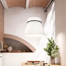 Дизайнерський світильник із полімерним конусним абажуром Ø40x32 см Line F MJ241-400 x 320 Білий