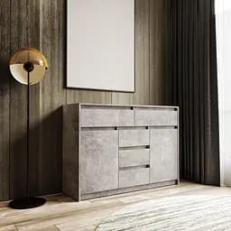 Комод Moreli T-227, 1271x910x400 мм Бетон (mo-t227-beton)