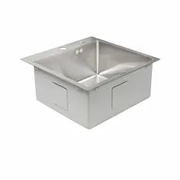 Кухонна мийка Platinum Handmade з нержавіючої сталі 3 мм квадратна 50x50x22 см (000032259) - мініатюра 3
