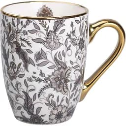 Чашка керамічна Liling Rongxiang Ceramic у вінтажному стилі 400 мл сіра RX-N240665G