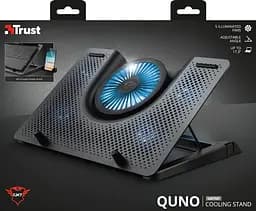 Підставка для ноутбука Trust GXT 1125 Quno 17.3` Blue LED Black (23581) [70907] - мініатюра 7