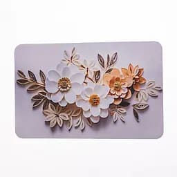 Антиковзний 3D килимок для ванної кімнати з м'якого діатоміту 38×58(см) вологопоглинаючий килимок для будинку ванни душу і туалету Yiwu HP-42-63