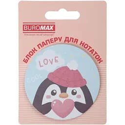 Блок паперу для нотаток Buromax Penguin з клейким шаром 70х70 мм 30 аркушів в асортименті (BM.2381-74) - мініатюра 4