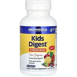 Натуральная добавка Enzymedica Kids Digest, 90 жевательных таблеток - Фруктовый пунш