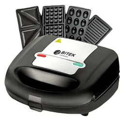 Бутебродниця 4 в 1 Bitek Гриль, Сендвічниця, Вафельниця, Горішниця, Мультимейкер зі знімними формами 750 Вт