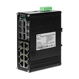 PoE-комутатор 14-портовий керований L2+ E-LINK ETH-IMC2408MP гігабітний з 8 портами PoE, 240W (73-00150)