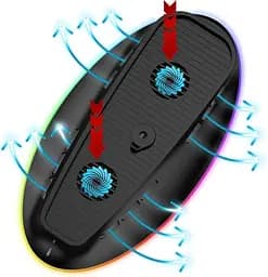 Підставка Subsonic PS5 для PS5 і PS5 Slim 2-швидкісний вентилятор світлодіодна база PS5 RGB - мініатюра 6
