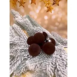 Набір ялинкових куль Оксамит 8 шт Коричневий