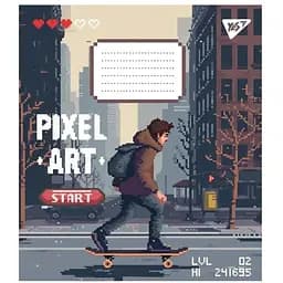Зошит учнівський "Pixel art" Yes 767228 12 аркушів Різнокольоровий