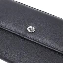 Жіноче портмоне з блоком для карт з натуральної шкіри ST Leather 22698 чорне - мініатюра 5