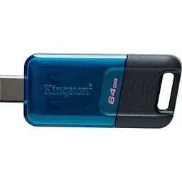 USB флеш-накопичувач Kingston DataTraveler 80 M 64GB USB-C 3.2 Gen 1 Blue/Black (DT80M/64GB) [91624] - мініатюра 3