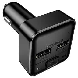 АЗП FM модулятор Borofone BC63 Selecto QC3.0 (2USB-A) Black - мініатюра 5