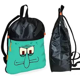Рюкзак-мішок для взуття, спортивної форми Губка Боб дитяча сумка для змінки з розширювачем (01230)