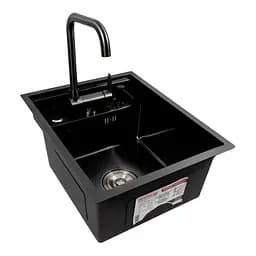 Кухонна мийка CM 40x50 прихована PVD чорна Platinum Handmade, Чорний