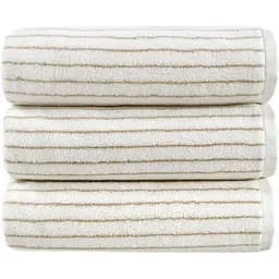Рушник Lotus Home Готель Premium Microcotton Stripe Ecru-Kahve 550 г/м² 50x90 см молочний (svt-2000022342537)