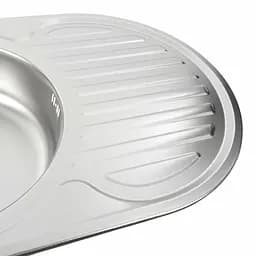 Кухонна мийка з нержавіючої сталі Platinum декор 7750 (0,6/170 мм), L, Decor - мініатюра 7