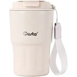 Термокружка Gusto GT123 Перерыв на кофе 350 мл белая (88434)