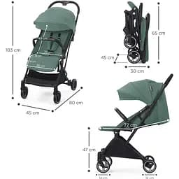 Прогулянкова коляска Kinderkraft Indy 2 Sea Green зеленый (00-00305085) - мініатюра 6