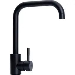 Смеситель кухонный Platinum BG77 поворотный однорычажный из нержавеющей стали черный (000036380)