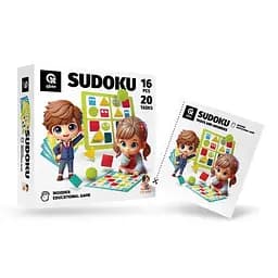 Дерев'яна дитяча логічна гра "Судоку геометричне" Qbee QB800-001, 16 елементів