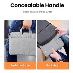 Сумка UGREEN LP437 Laptop Bag 15''-15.9'' (Gray)(UGR-30325) (UGR-30325) - мініатюра 6