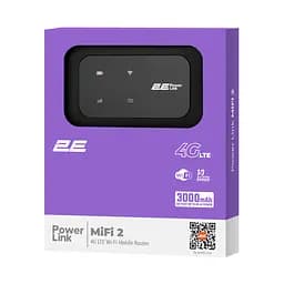 2E Мобільний маршрутизатор 2E PowerLink (MiFi-2 2025) N150, LTE, Wi-Fi4, 1xType-C, 1xCRC9, 3000мА год чорно - мініатюра 8