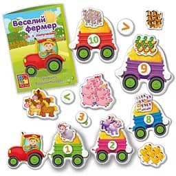 Дитяча настільна гра "Веселий фермер" Vladi Toys VT2100-13 з липучками - мініатюра 2