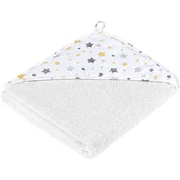 Уголок махровый Home line звездочки 90х90 см белый с желтым и серым (179693)