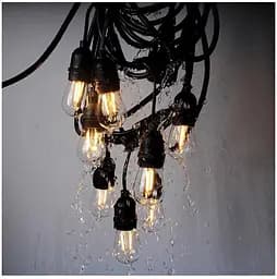 Ретро-гірлянда LED Edison 10 лампочок із сонячною панеллю - мініатюра 7