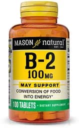 Вітаміни та мінерали Mason Natural Vitamin B2 100 mg, 100 таблеток